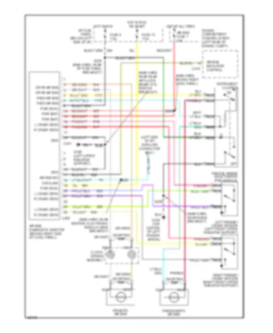 Supplemental Restraint Wiring Diagram with Passenger Deactivation for Ford Ranger 1997