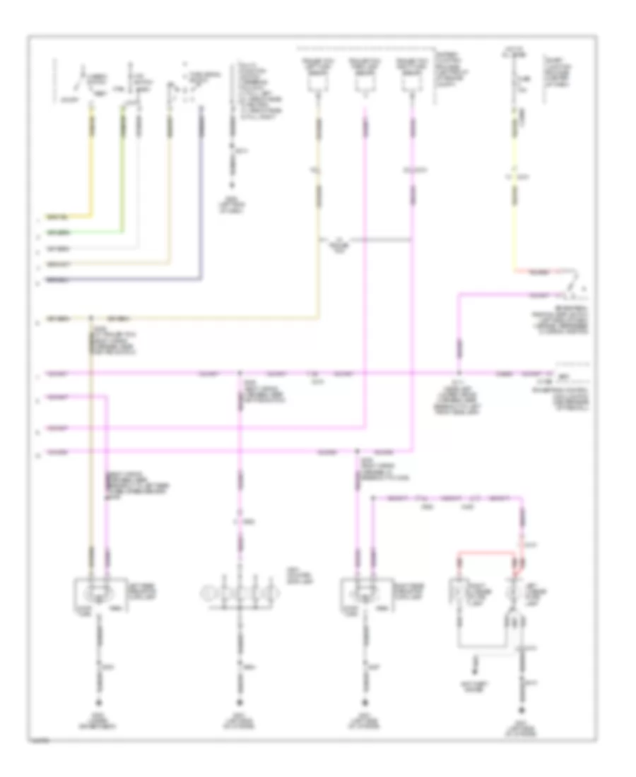 Exterior Lamps Wiring Diagram Except Hybrid 2 of 2 for Ford Escape Hybrid 2012
