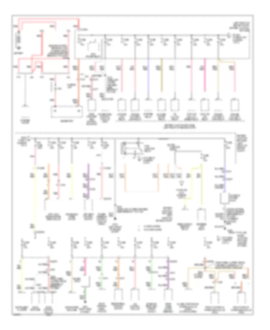 Power Distribution Wiring Diagram Except Hybrid 1 of 4 for Ford Escape Hybrid 2012