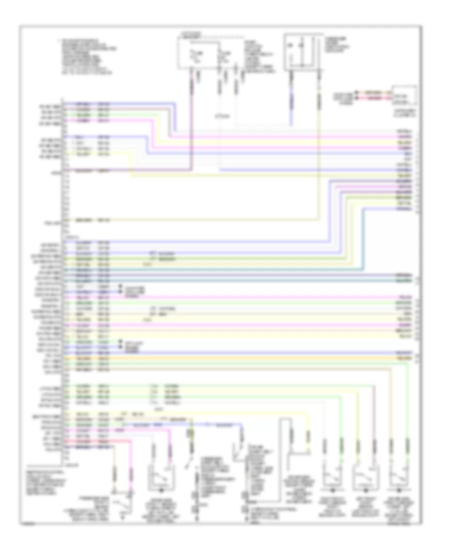 Supplemental Restraints Wiring Diagram 1 of 2 for Ford Escape Hybrid 2012