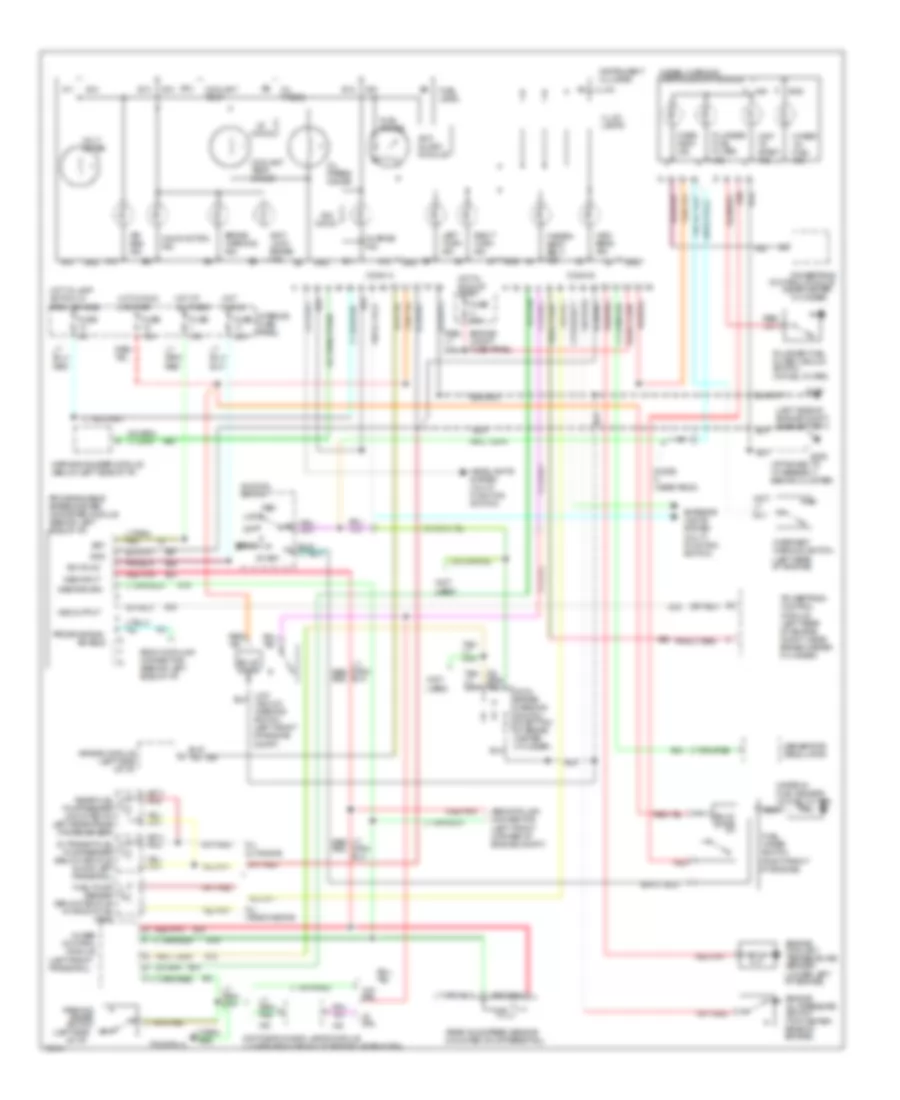 7.3L DI Turbo Diesel, Instrument Cluster Wiring Diagram, with 4 Wheel ABS for Ford RV Cutaway E350 1995