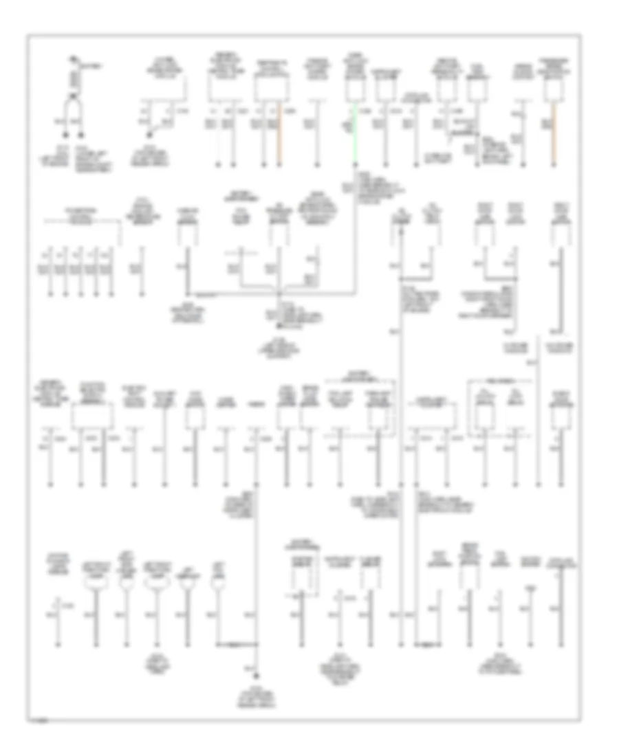 Ground Distribution Wiring Diagram 1 of 2 for Ford Ranger 1999