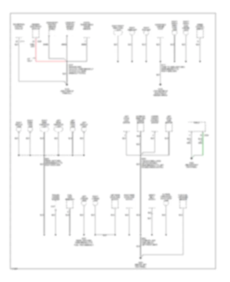Ground Distribution Wiring Diagram (2 of 2) for Ford Ranger 1999