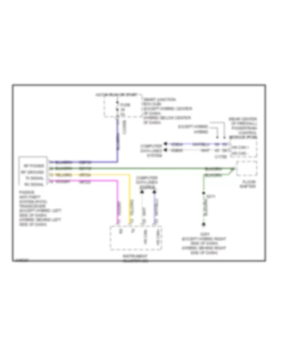 Passive Anti theft Wiring Diagram for Ford Escape Hybrid Limited 2012