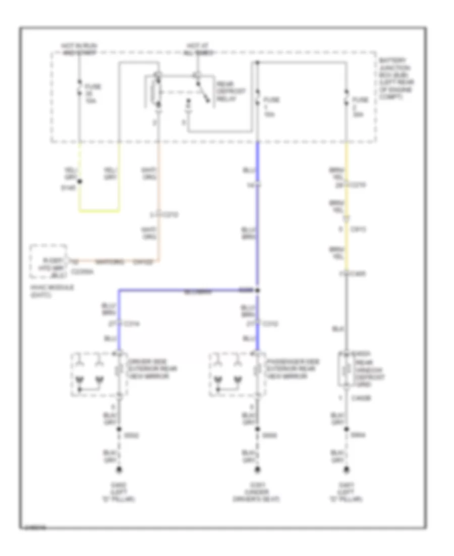 Defoggers Wiring Diagram, Hybrid for Ford Escape Hybrid Limited 2012