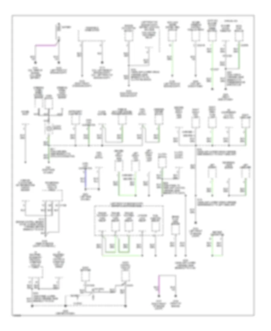 Ground Distribution Wiring Diagram Except Hybrid 1 of 3 for Ford Escape Hybrid Limited 2012