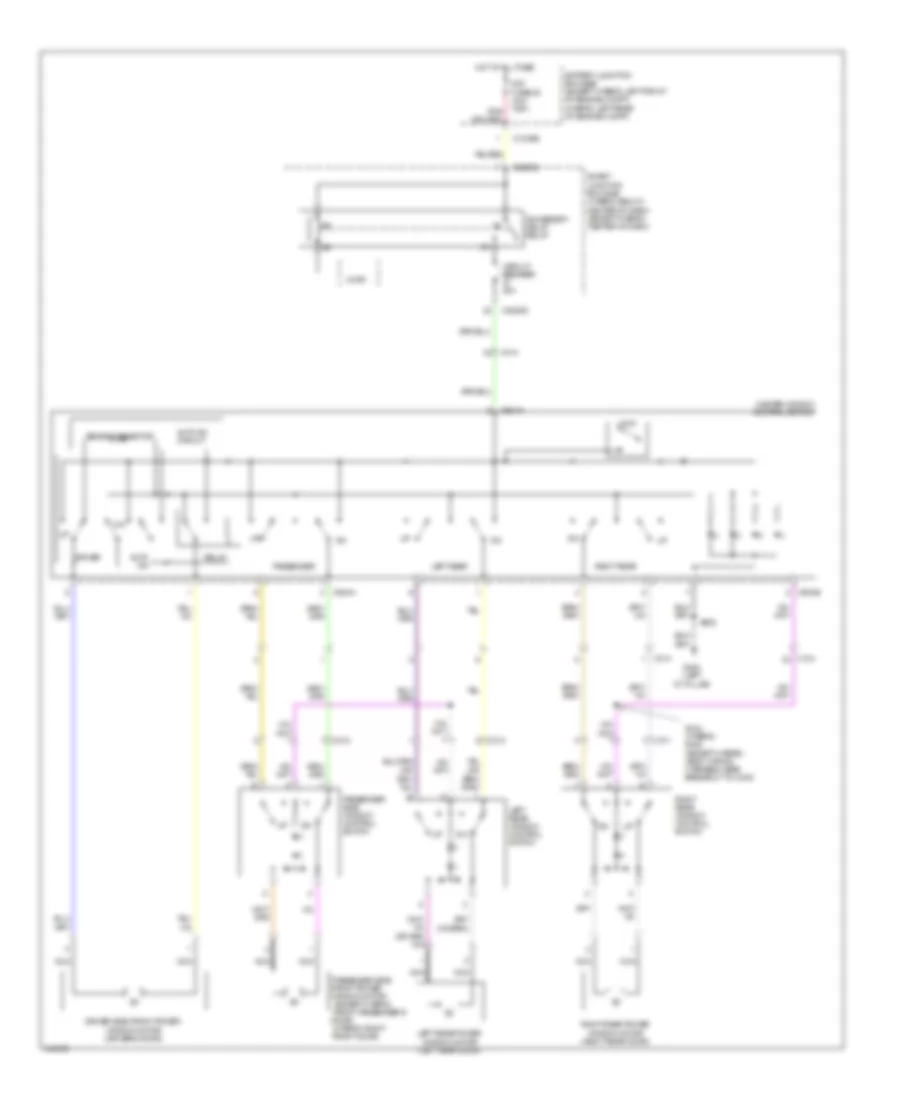 Power Windows Wiring Diagram for Ford Escape Hybrid Limited 2012