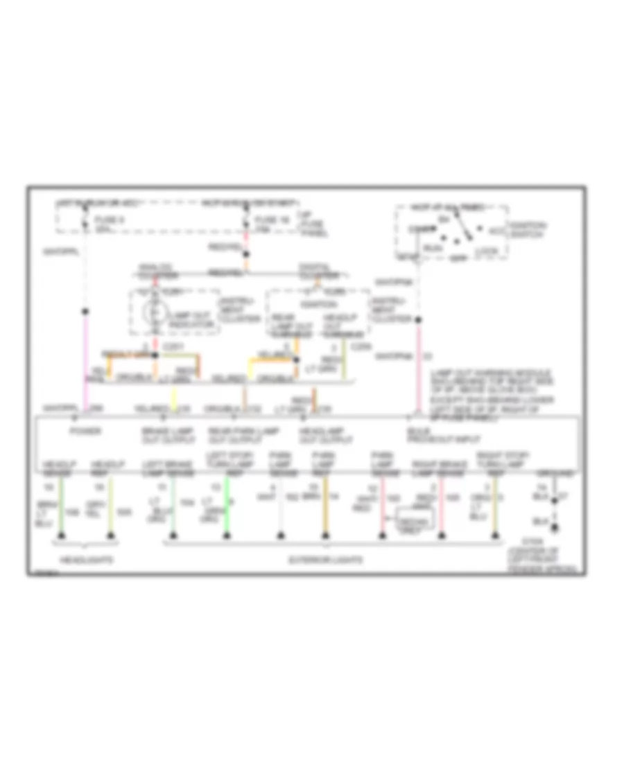 3.0L SHO, Lamp Monitor Wiring Diagram for Ford Taurus GL 1995