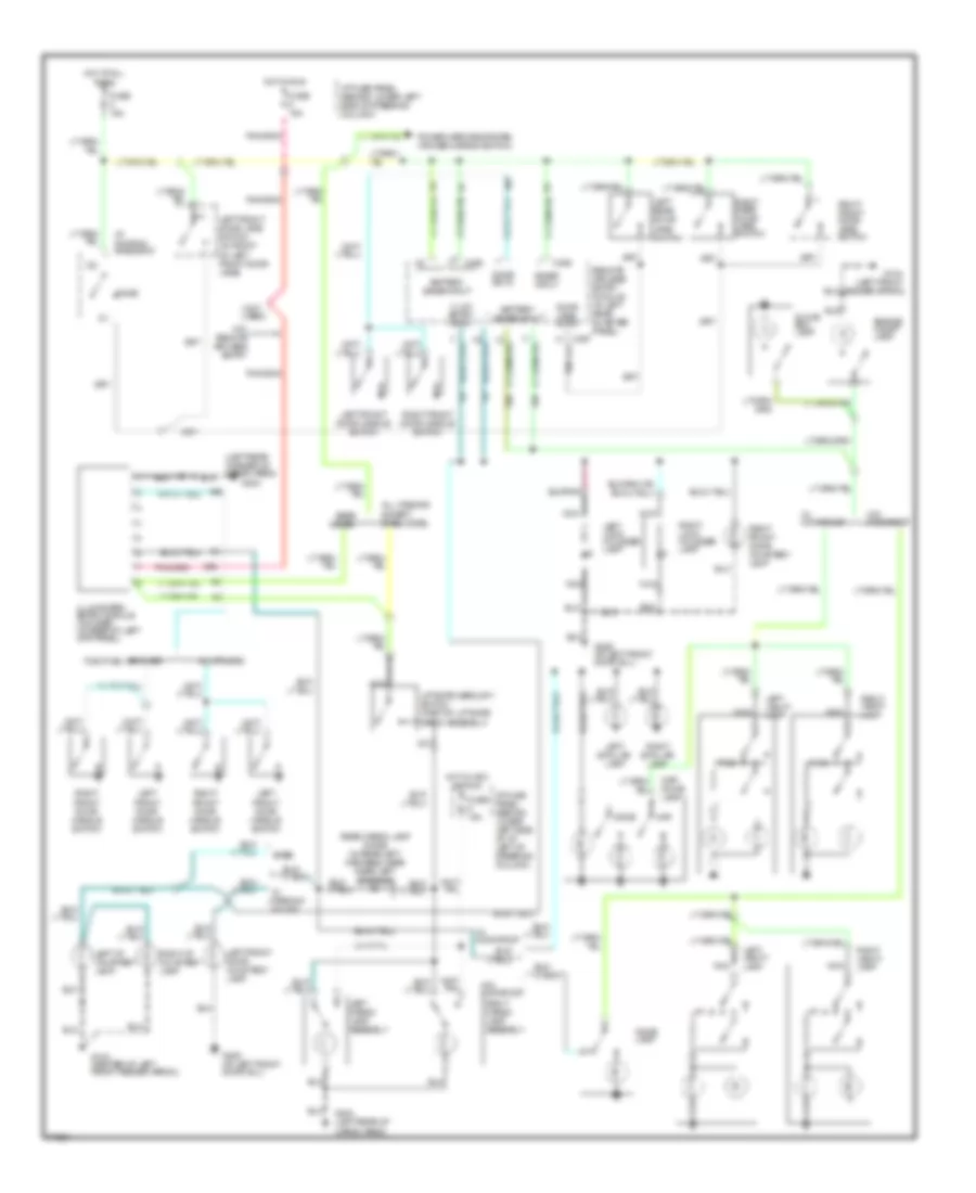 Courtesy Lamps Wiring Diagram, Wagon for Ford Taurus GL 1995