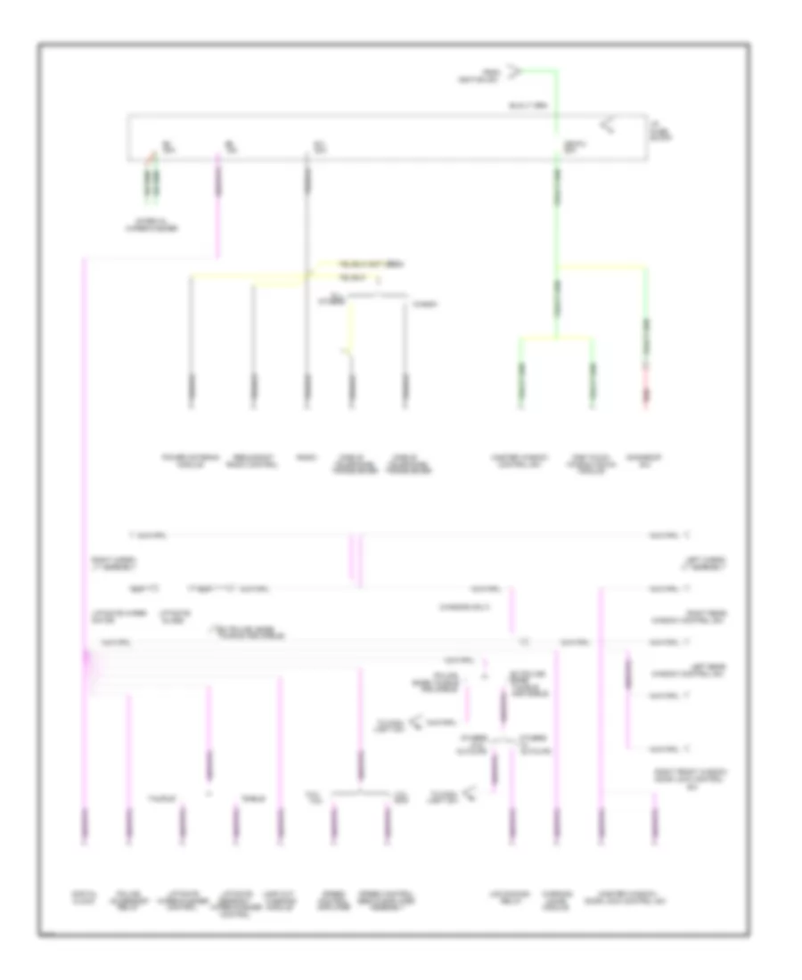 Power Distribution Wiring Diagram (5 of 6) for Ford Taurus GL 1995