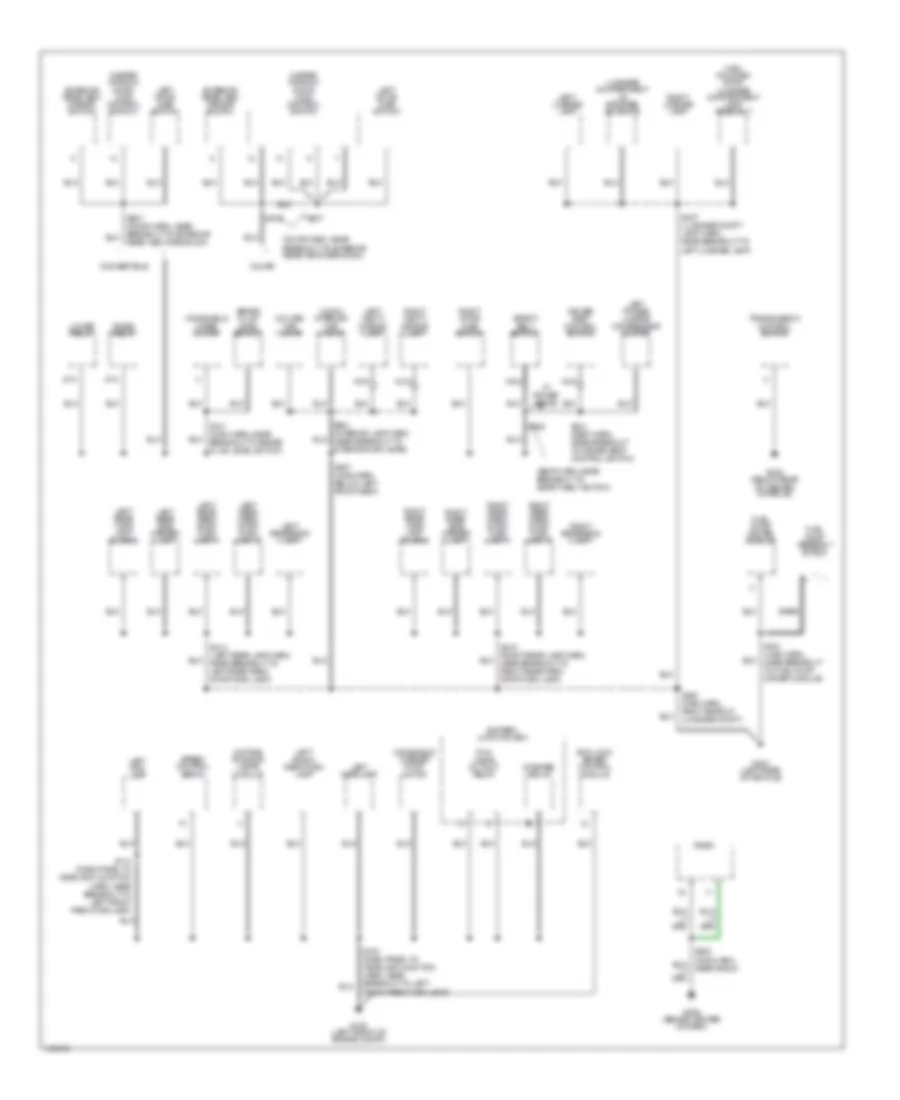 Ground Distribution Wiring Diagram (2 of 2) for Ford Mustang 2001