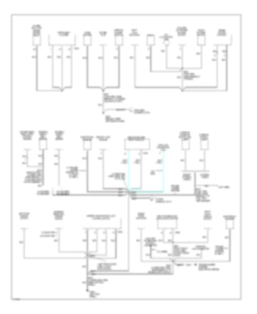 Ground Distribution Wiring Diagram 3 of 4 for Ford RV Cutaway E350 Super Duty 1999