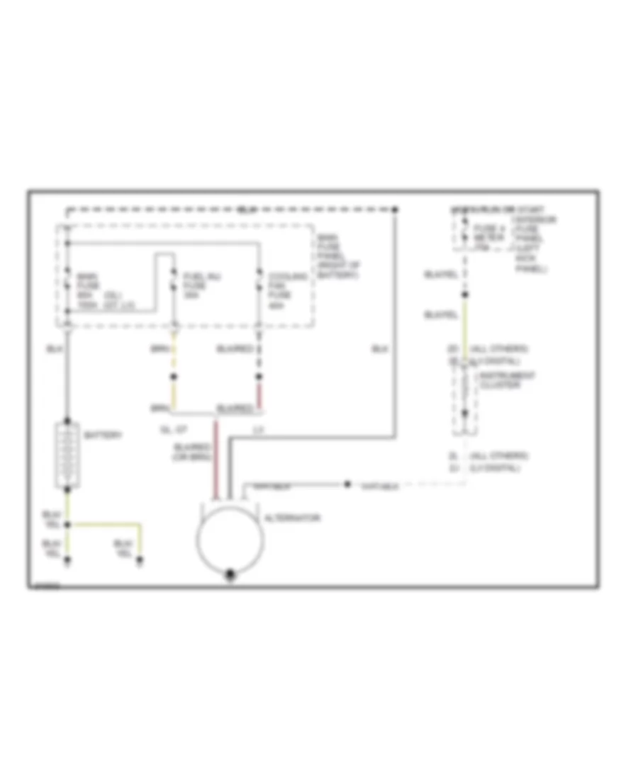 Charging Wiring Diagram for Ford Probe LX 1991