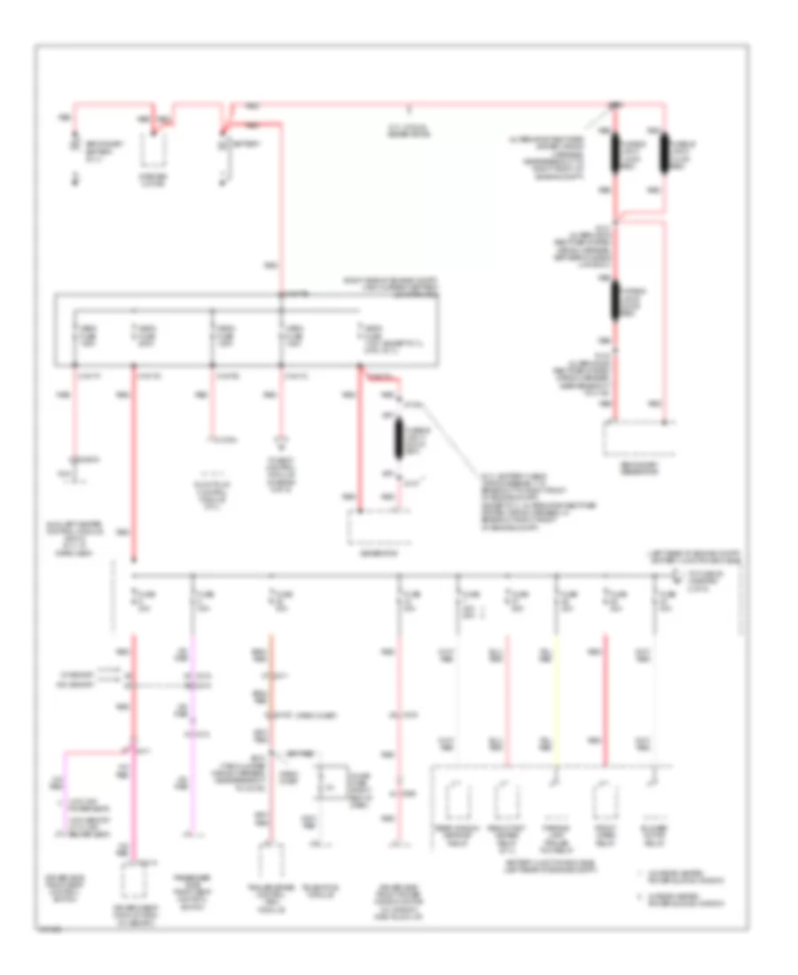 Power Distribution Wiring Diagram 1 of 9 for Ford F 250 Super Duty King Ranch 2013