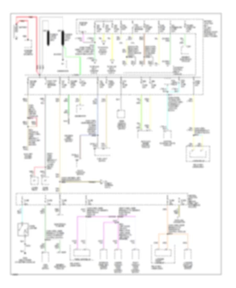 Power Distribution Wiring Diagram 1 of 3 for Ford Mustang Cobra 2001