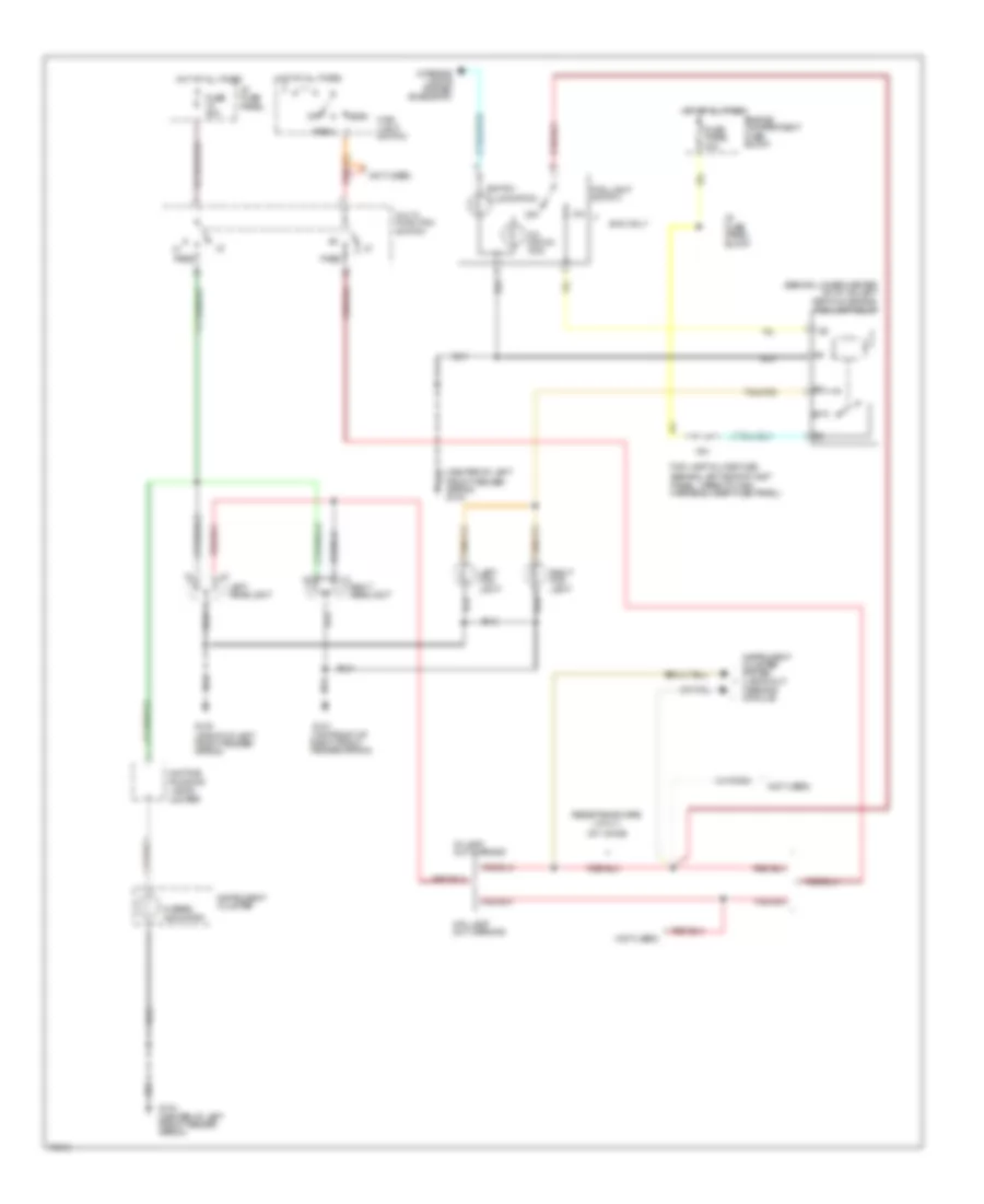 HeadlampsFog Lamps Wiring Diagram, without DRL for Ford Taurus LX 1995