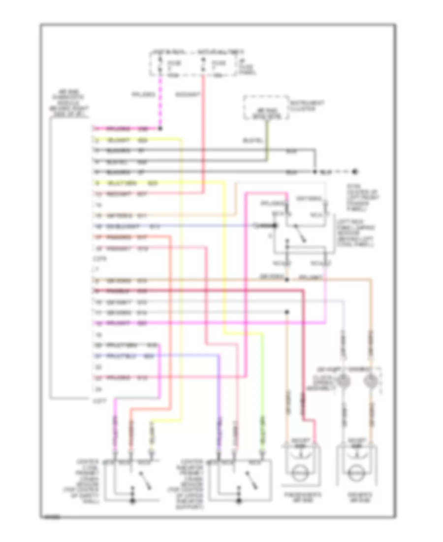 Supplemental Restraint Wiring Diagram for Ford Taurus LX 1995