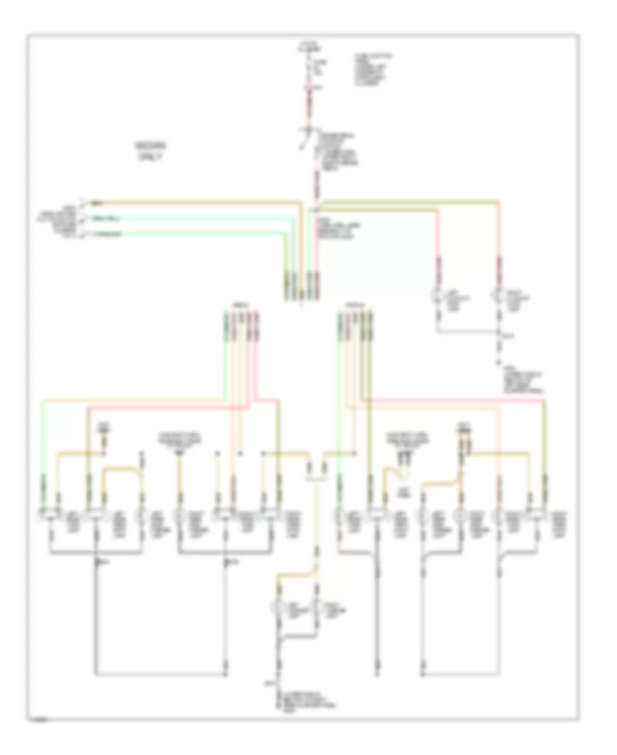 Exterior Lamps Wiring Diagram (2 of 3) for Ford Taurus LX 1999