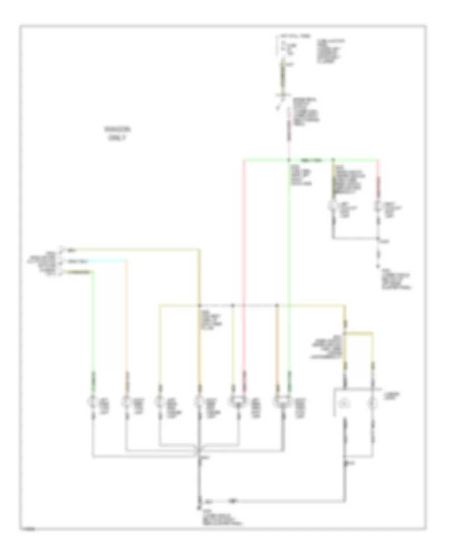 Exterior Lamps Wiring Diagram (3 of 3) for Ford Taurus LX 1999