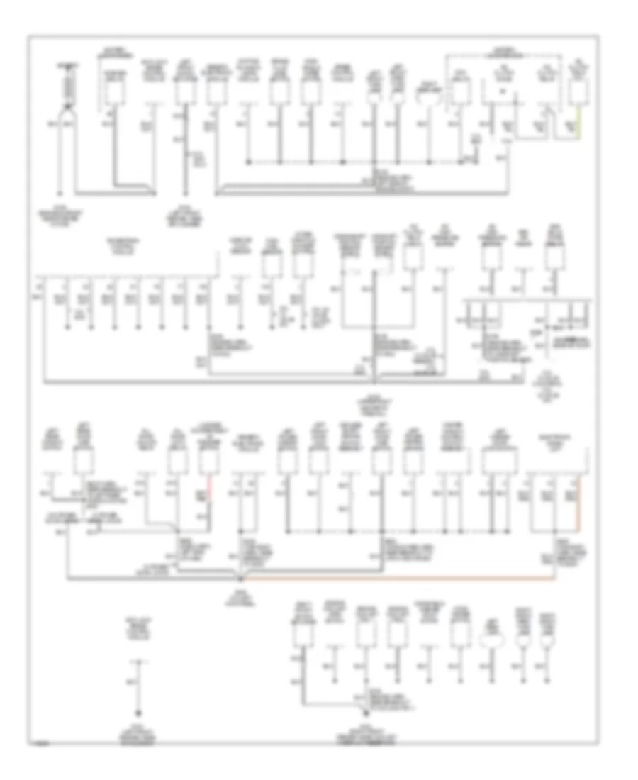 Ground Distribution Wiring Diagram 1 of 3 for Ford Taurus LX 1999