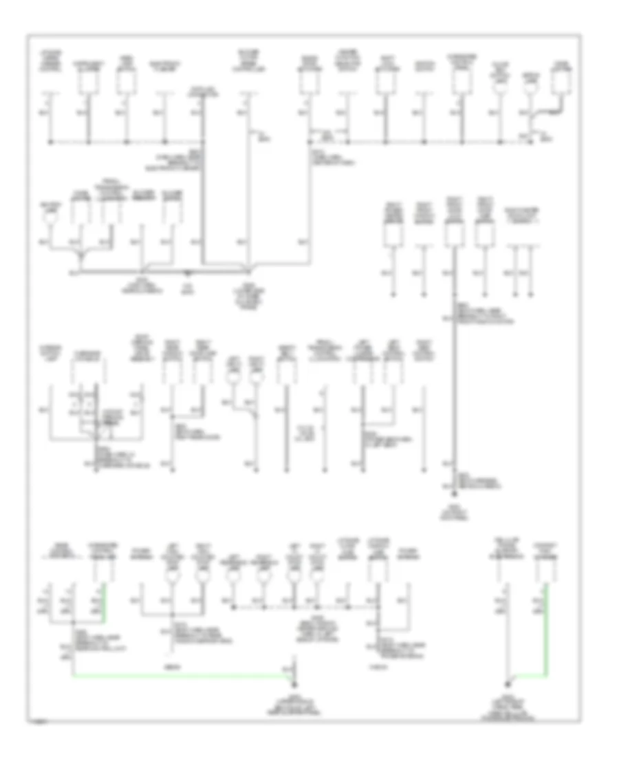 Ground Distribution Wiring Diagram 2 of 3 for Ford Taurus LX 1999