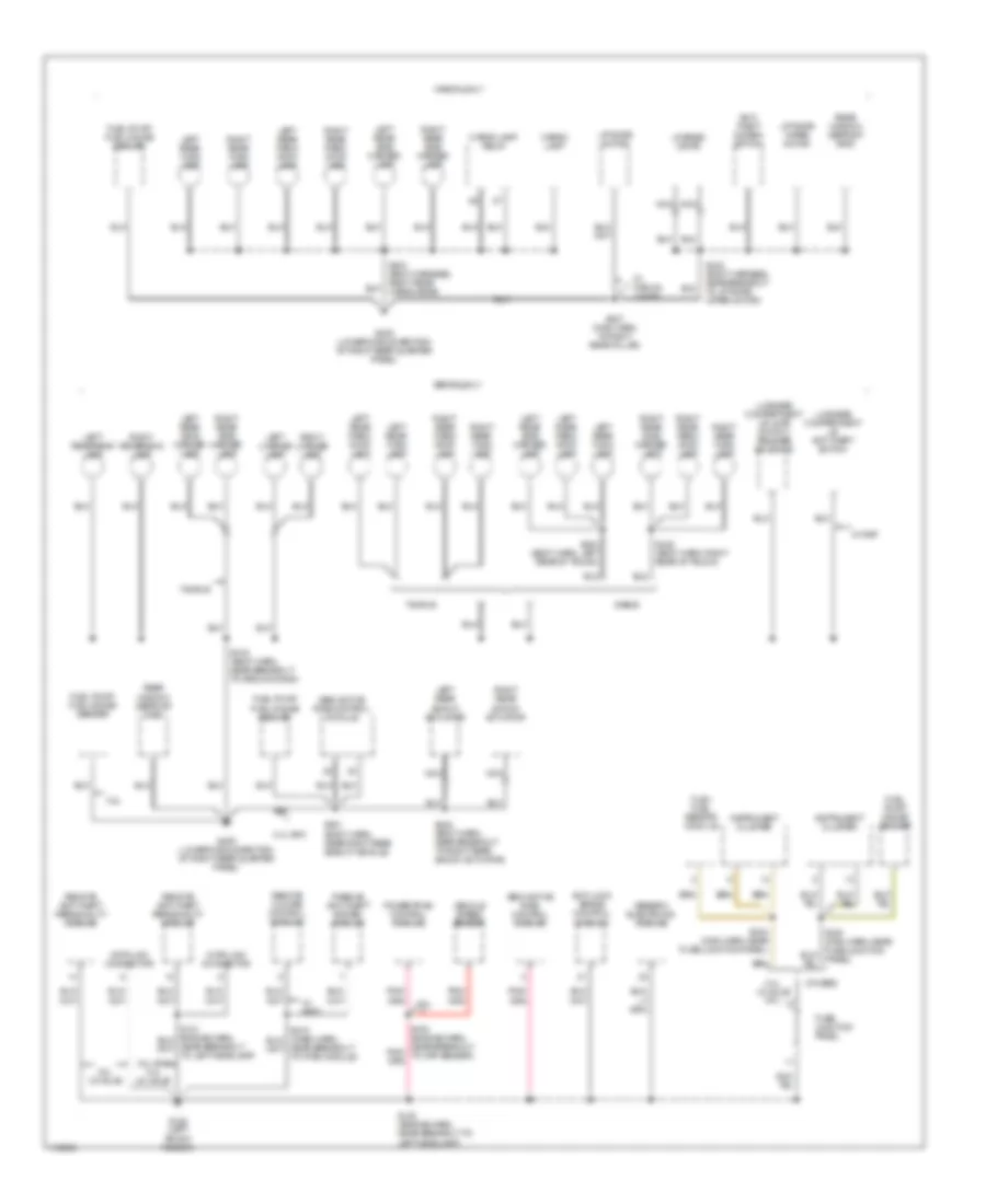 Ground Distribution Wiring Diagram (3 of 3) for Ford Taurus LX 1999