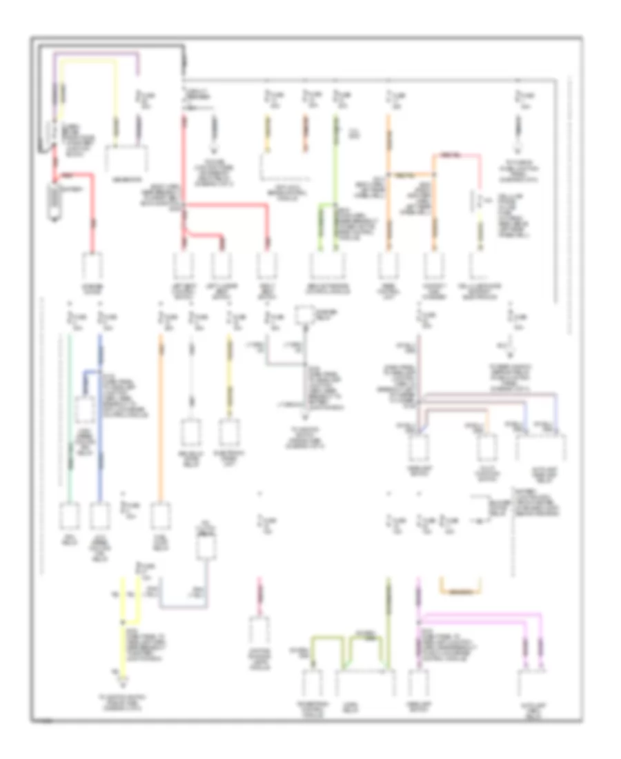 Power Distribution Wiring Diagram 1 of 3 for Ford Taurus LX 1999