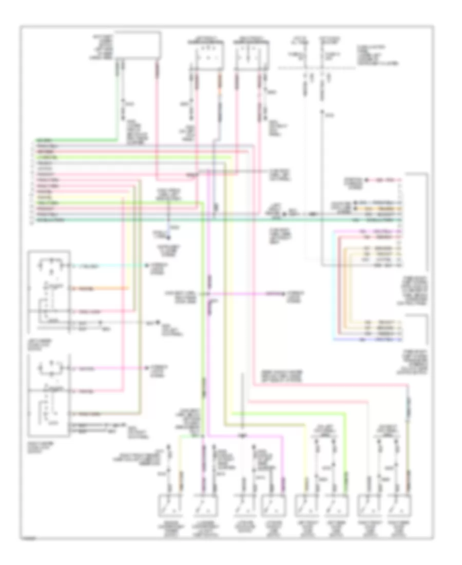 Power Door Lock Wiring Diagram with Keyless Entry 2 of 2 for Ford Taurus LX 1999