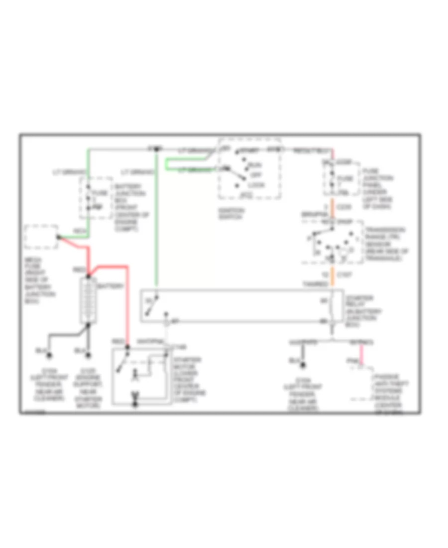 Starting Wiring Diagram for Ford Taurus LX 1999