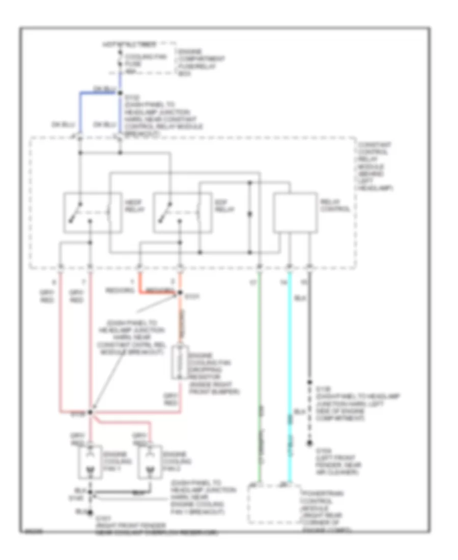 Cooling Fan Wiring Diagram for Ford Taurus G 1997