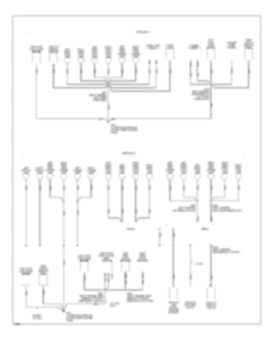 Ground Distribution Wiring Diagram 3 of 3 for Ford Taurus G 1997