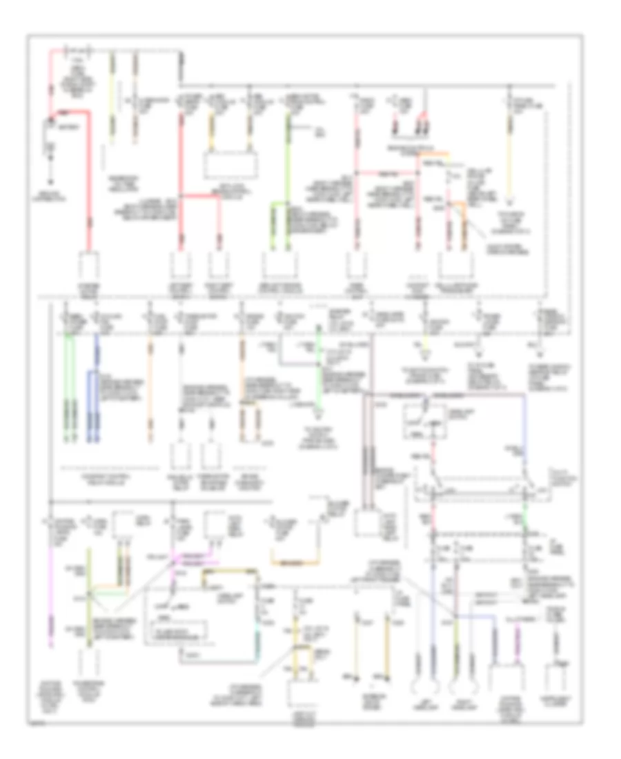 Power Distribution Wiring Diagram 1 of 3 for Ford Taurus G 1997
