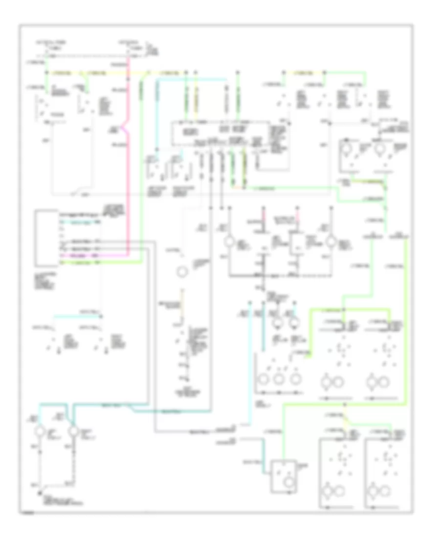 Courtesy Lamp Wiring Diagram Sedan with Remote Keyless Entry for Ford Taurus GL 1993