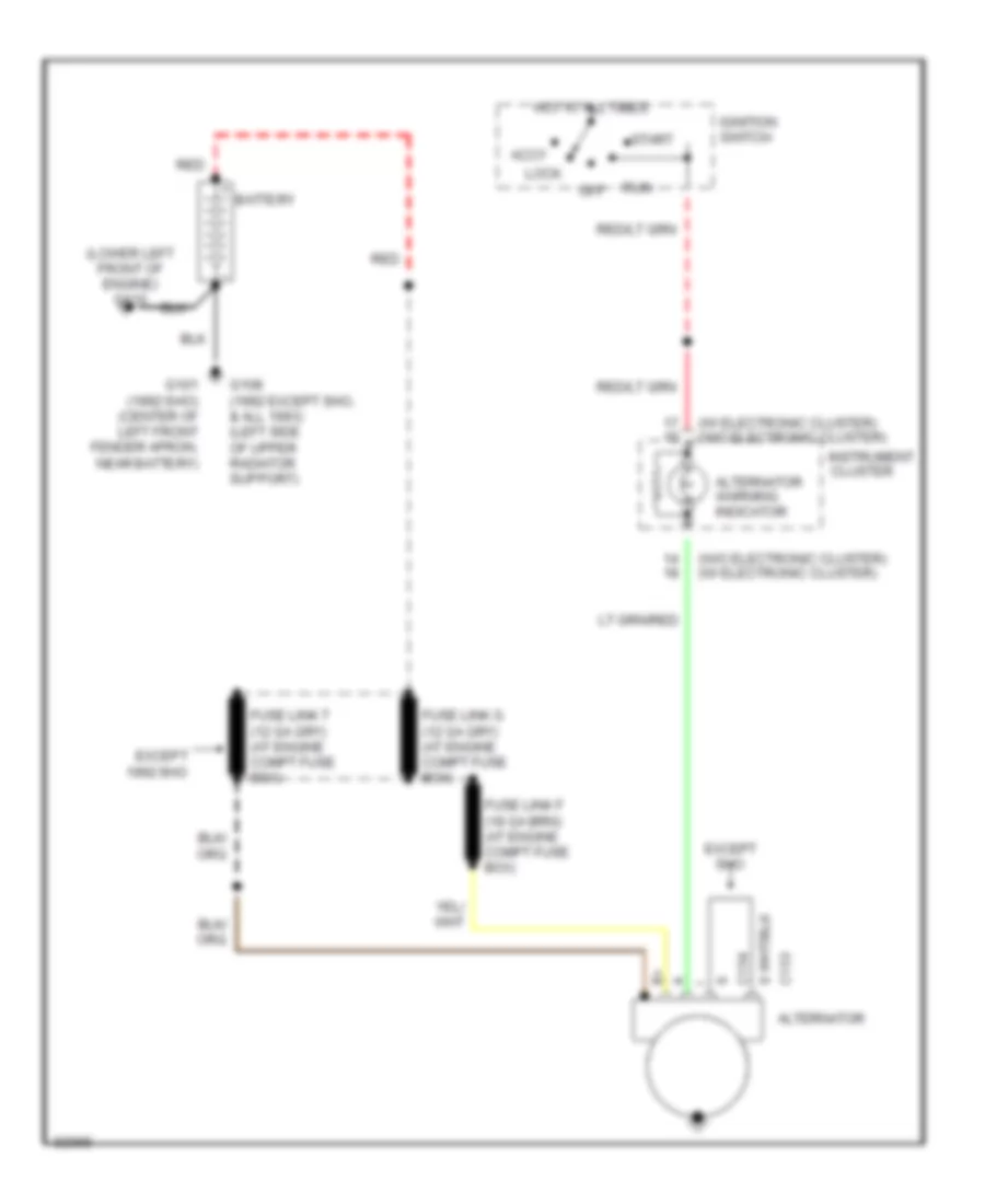 Charging Wiring Diagram for Ford Taurus GL 1993