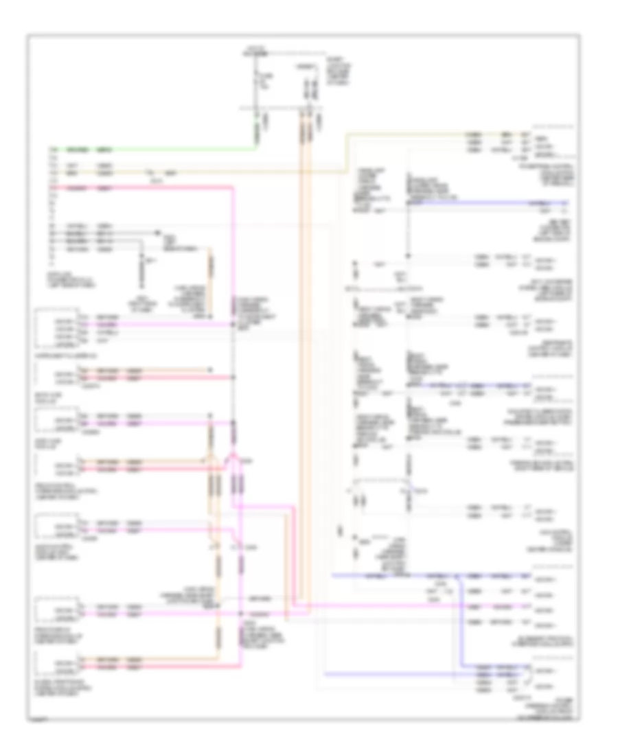 Computer Data Lines Wiring Diagram Except Hybrid with GPS for Ford Escape XLS 2012