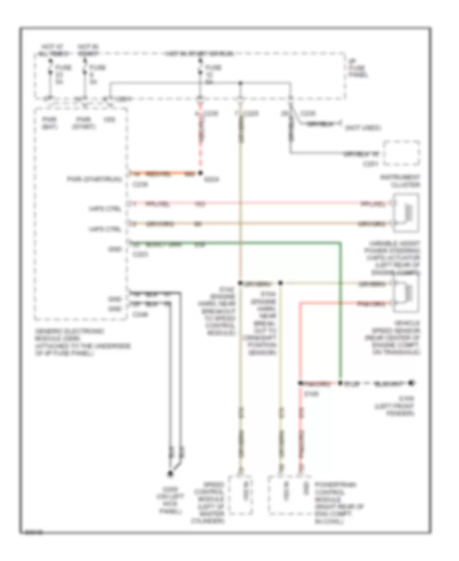 Electronic Power Steering Wiring Diagram for Ford Taurus GL 1997