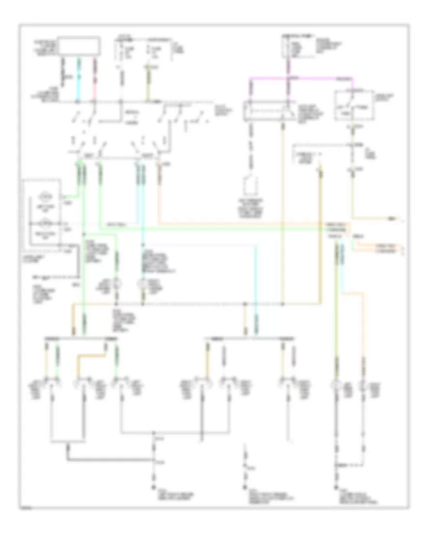 Exterior Lamps Wiring Diagram, Sedan without Lamp Out Warning (1 of 2) for Ford Taurus GL 1997