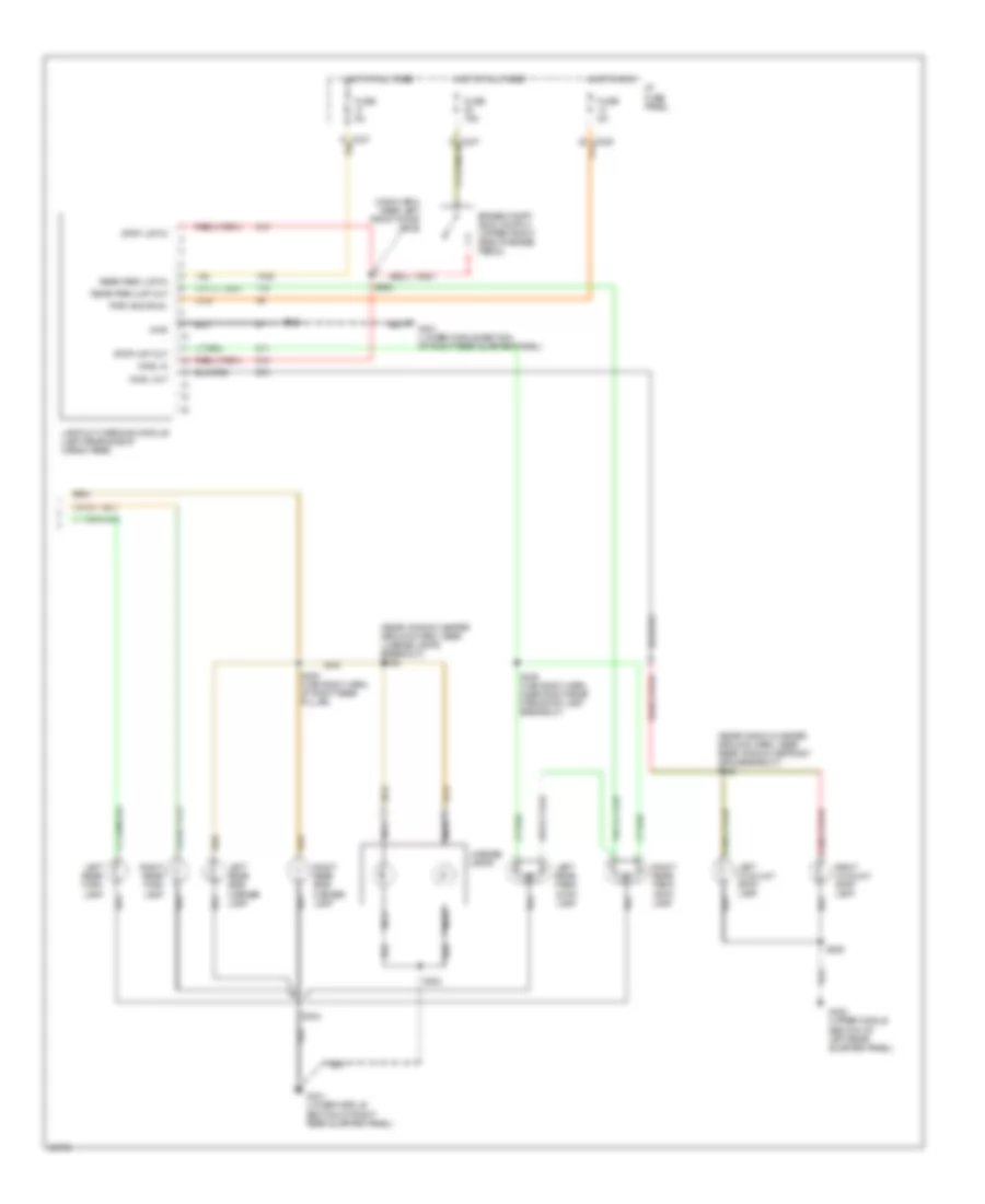 Exterior Lamps Wiring Diagram Wagon with Lamp Out Warning 2 of 2 for Ford Taurus GL 1997