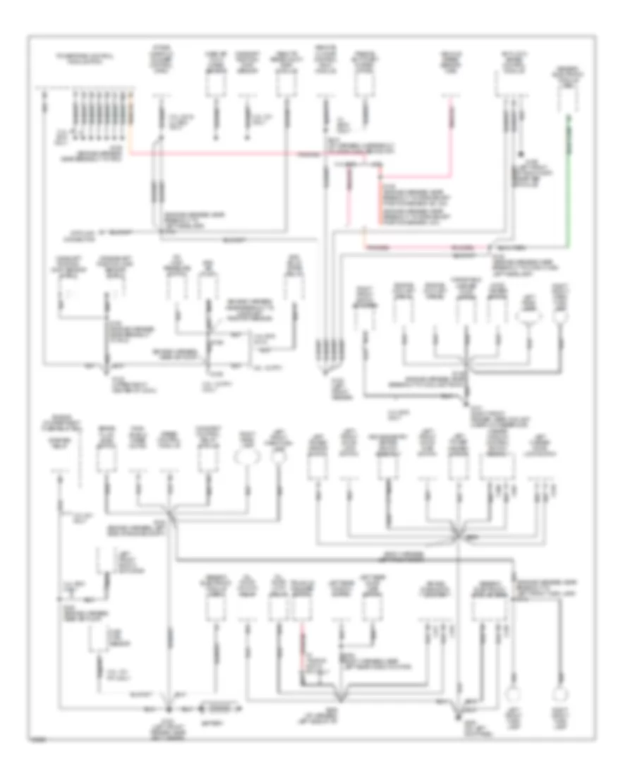 Ground Distribution Wiring Diagram 1 of 3 for Ford Taurus GL 1997