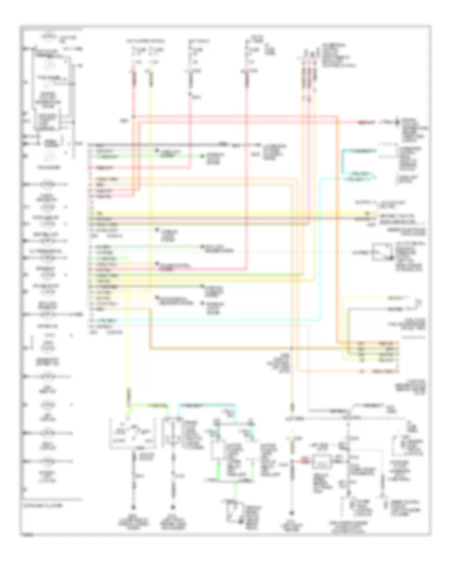 3 0L Flex Fuel Instrument Cluster Wiring Diagram for Ford Taurus GL 1997