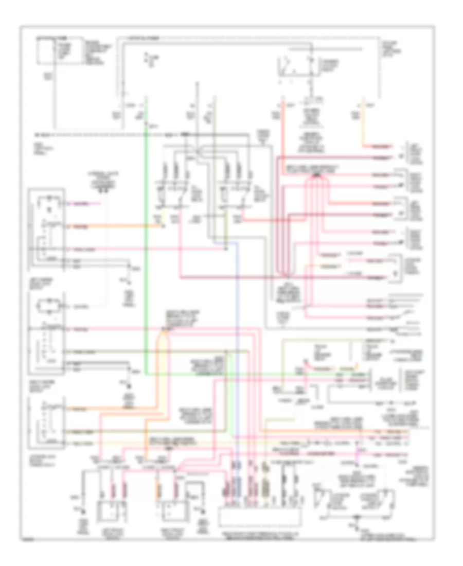 Power Door Lock Wiring Diagram for Ford Taurus GL 1997