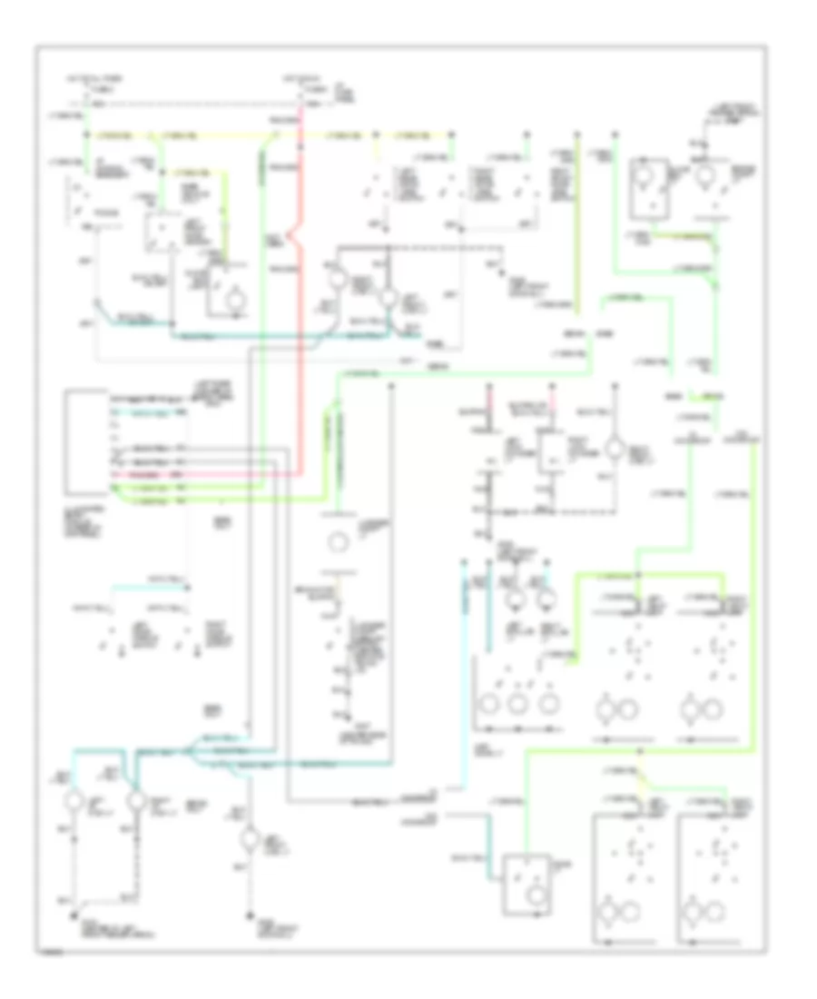 Courtesy Lamp Wiring Diagram Sedan without Remote Keyless Entry for Ford Taurus LX 1993