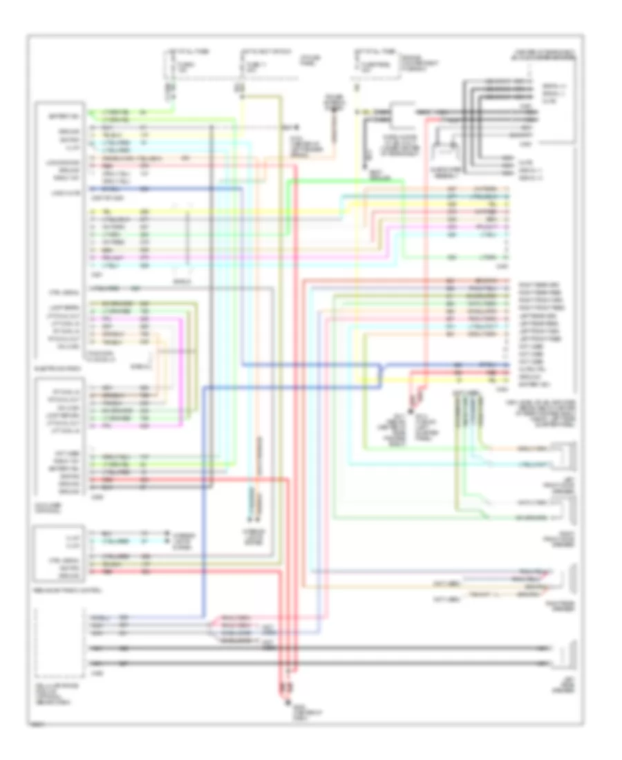Radio Wiring Diagrams, with Cellular Telephone for Ford Taurus LX 1993