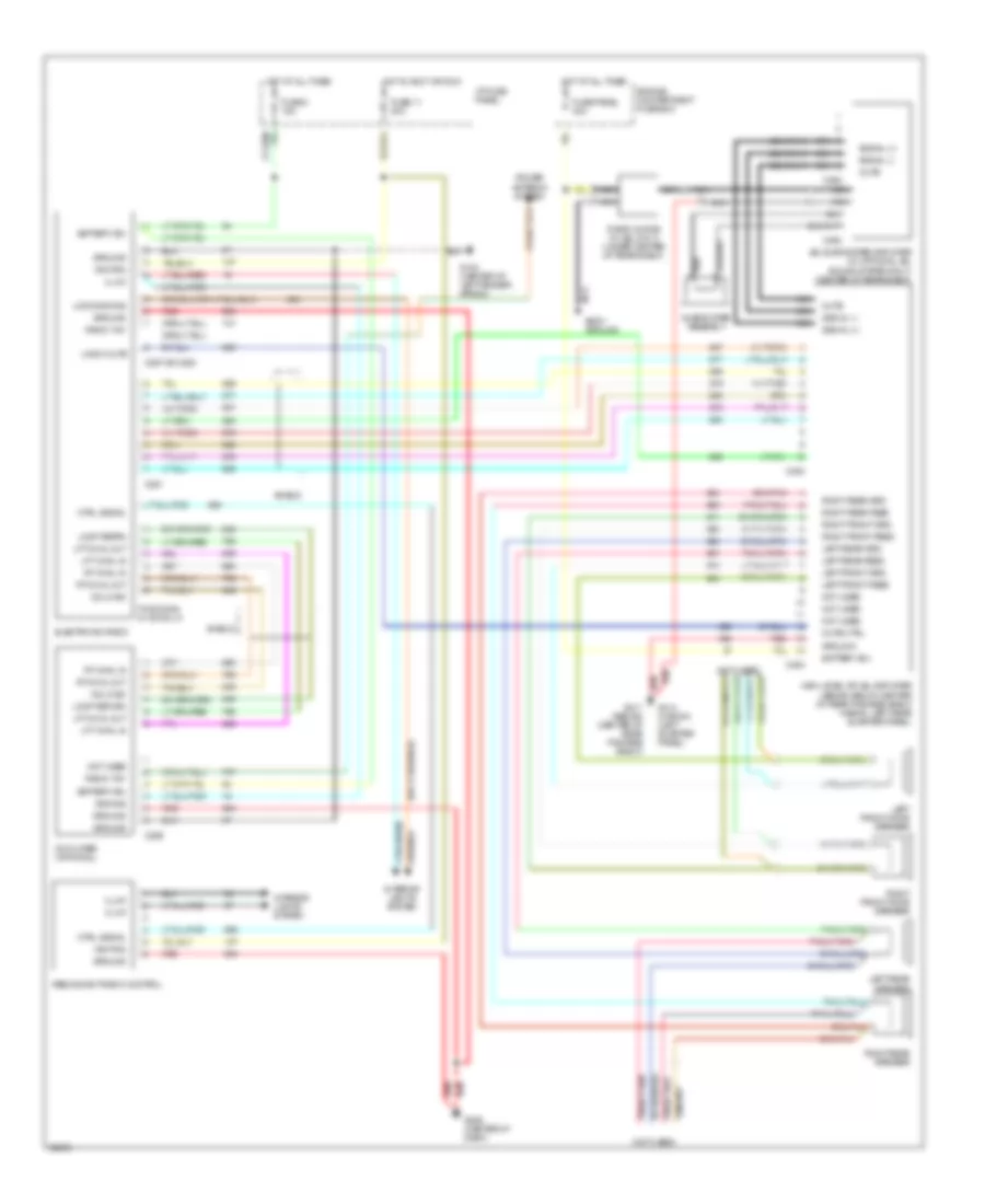 Radio Wiring Diagrams, without Cellular Telephone for Ford Taurus LX 1993
