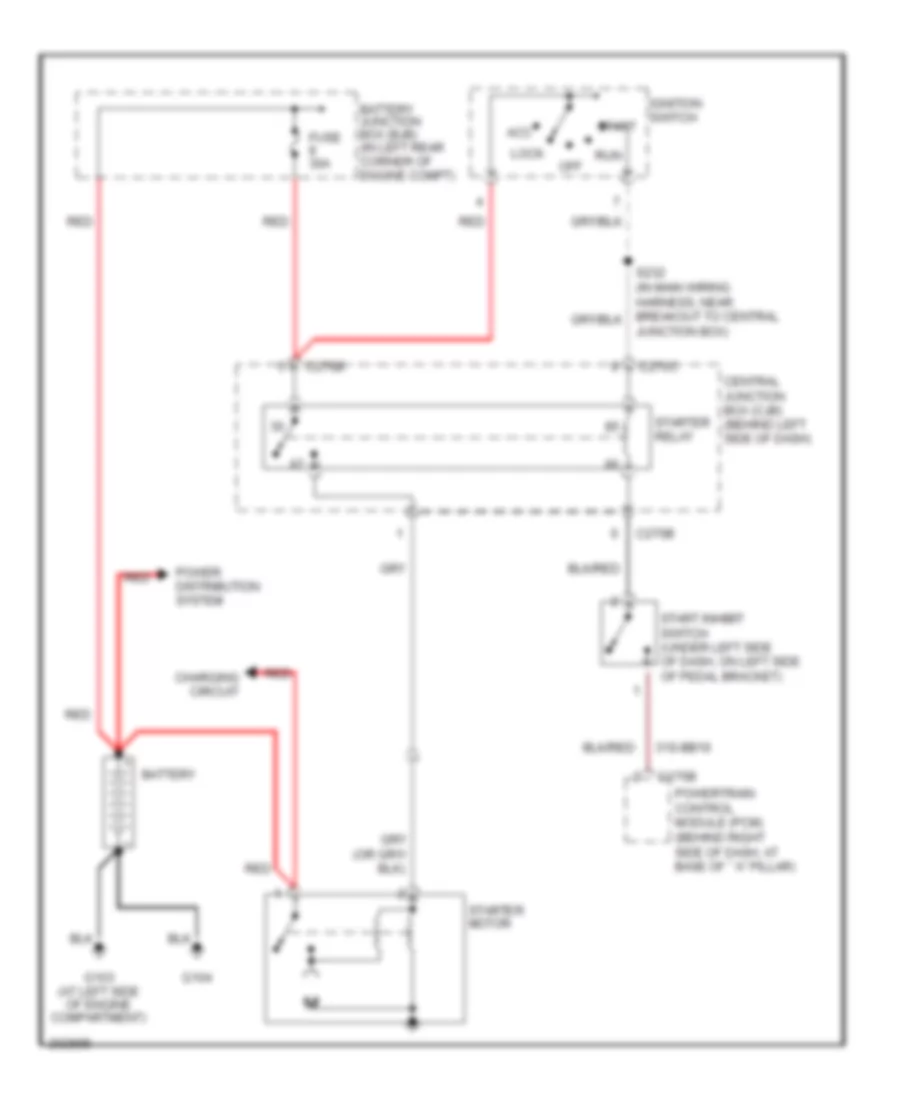 Starting Wiring Diagram M T for Ford Focus ZX4 SE 2005