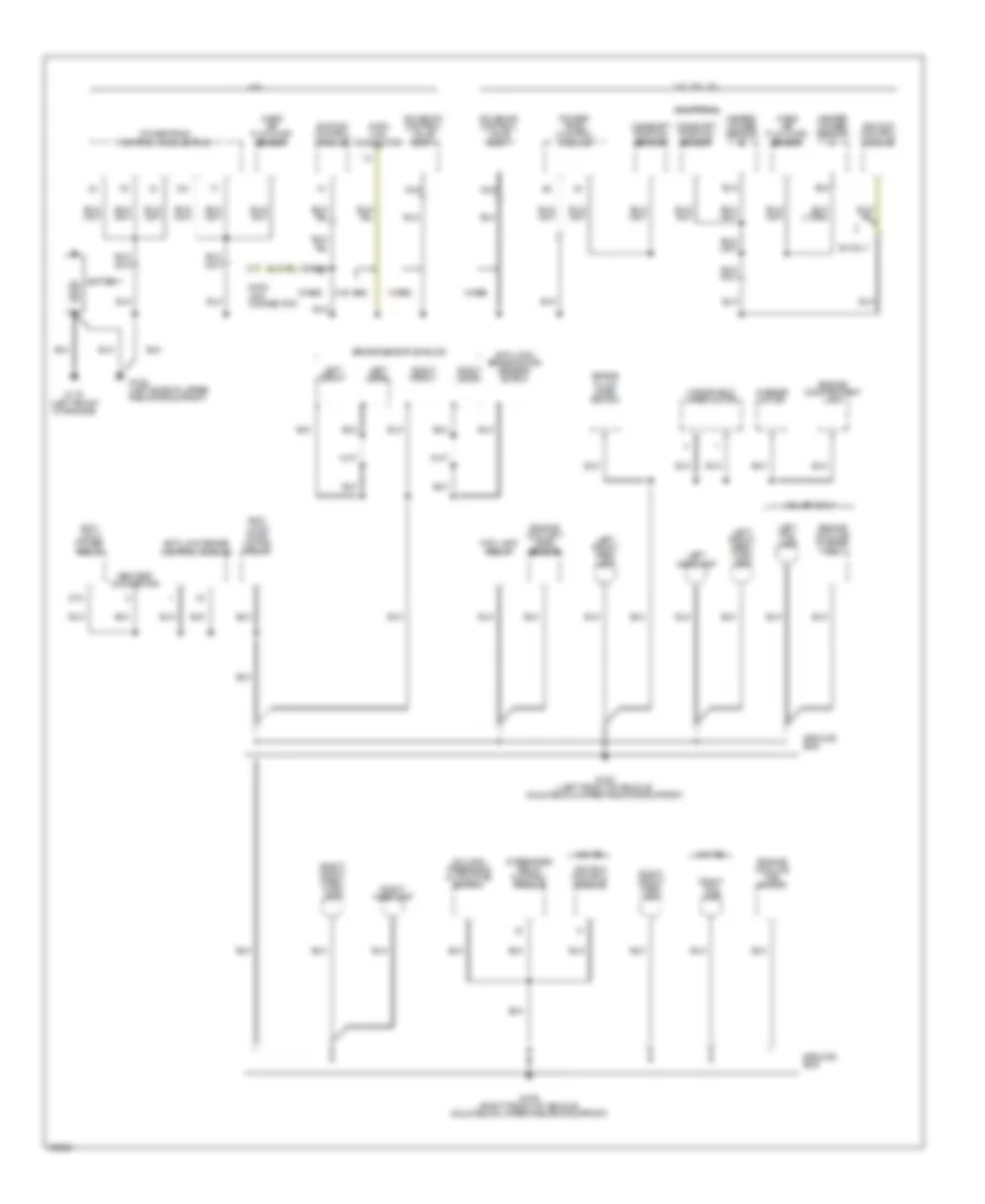 Ground Distribution Wiring Diagram 1 of 4 for Ford Thunderbird LX 1995