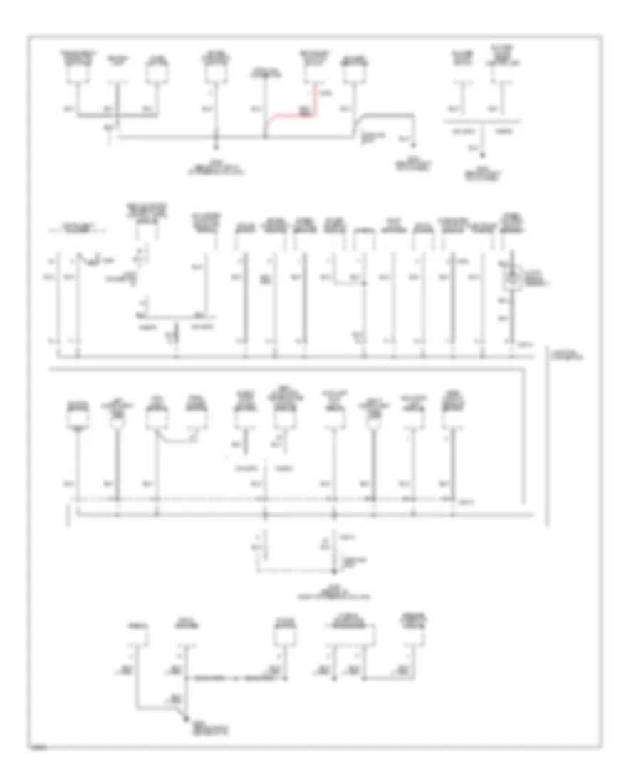 Ground Distribution Wiring Diagram 2 of 4 for Ford Thunderbird LX 1995