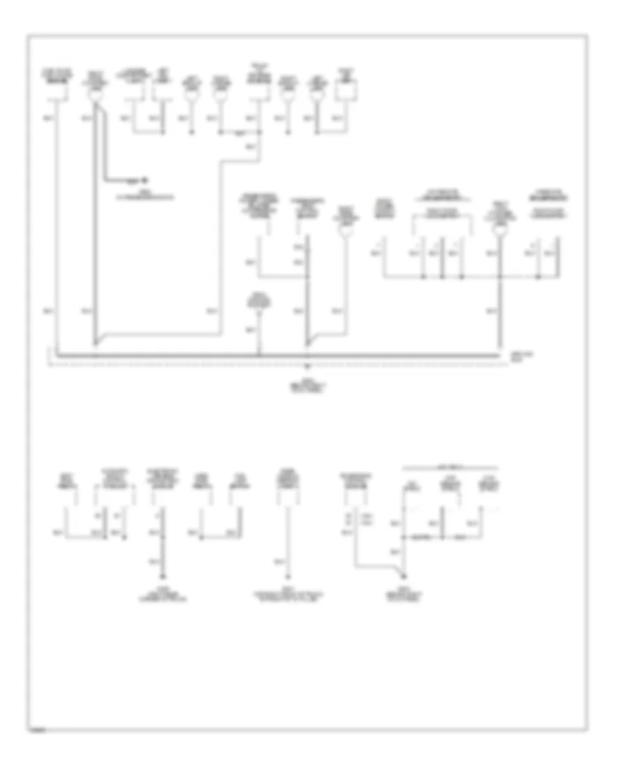 Ground Distribution Wiring Diagram 4 of 4 for Ford Thunderbird LX 1995