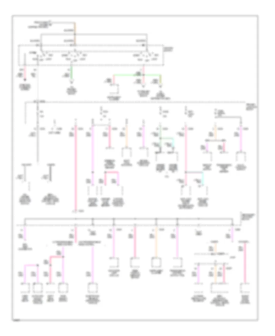 Power Distribution Wiring Diagram (2 of 4) for Ford Thunderbird LX 1995