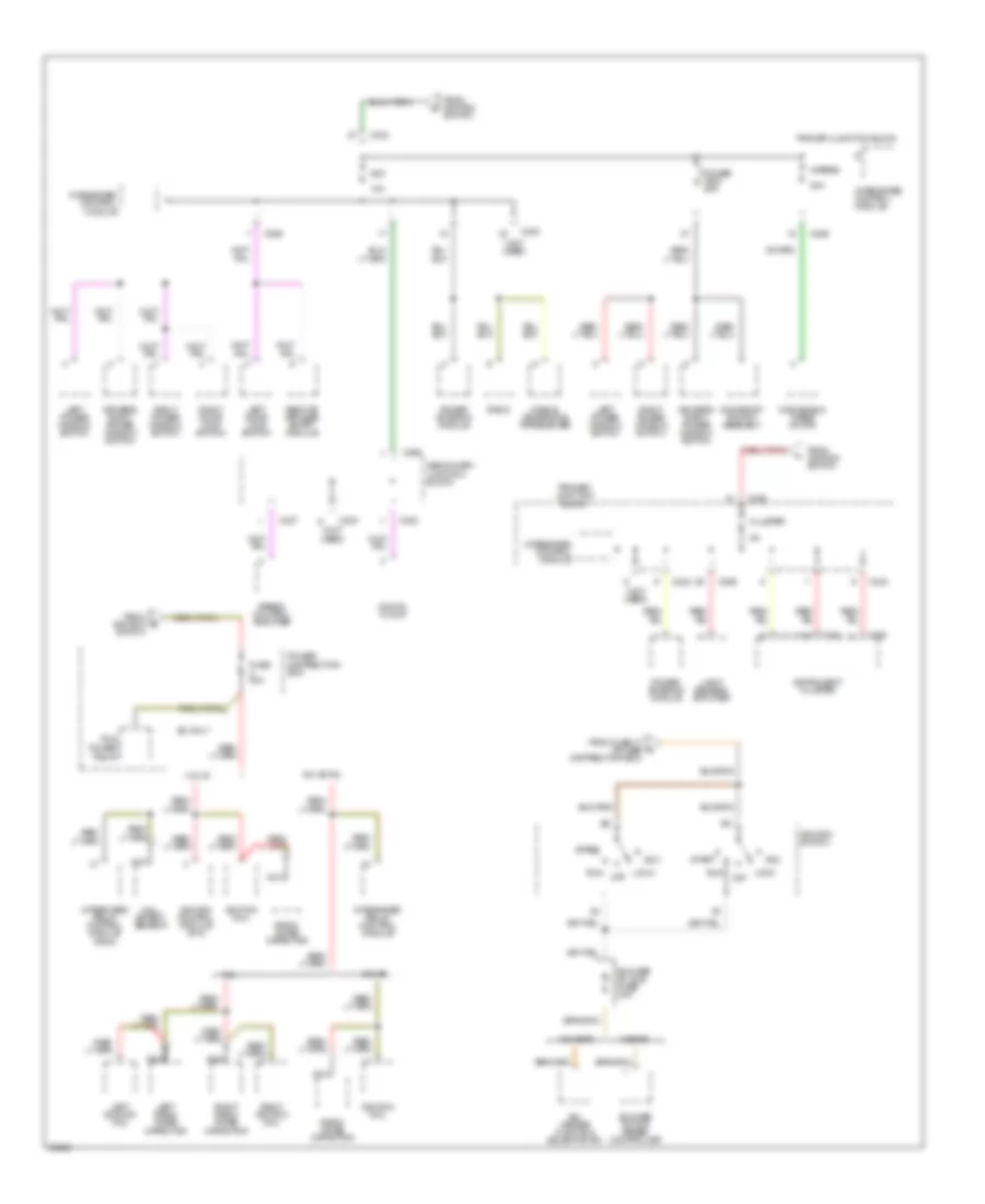 Power Distribution Wiring Diagram (3 of 4) for Ford Thunderbird LX 1995